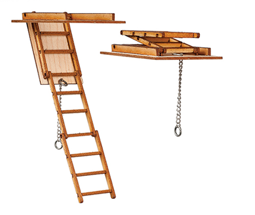 1/2" Scale Folding Attic Stairs 